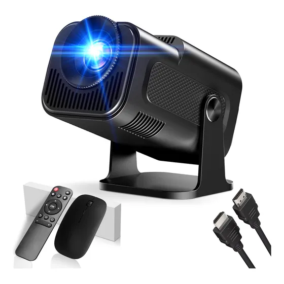 Proyector Portátil Fhd 4k Wifi 6 Bt Con Cable Hdmi Y Ratón