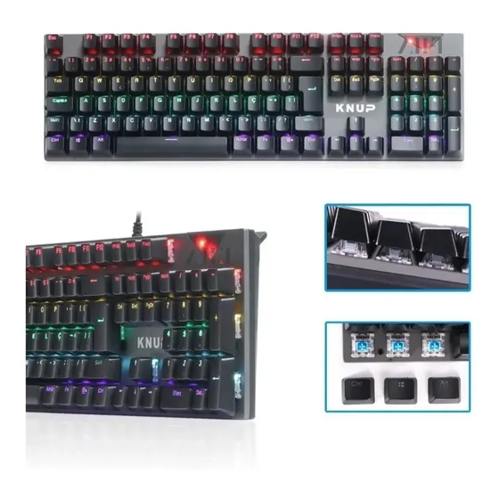 Teclado Gamer Rgb Qwerty Outemu Diy Português
