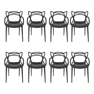 Cadeira De Jantar Top Chairs Allegra Estrutura De Cor Preto Y Assento Negro X 8 Unidades Cadeira De Jantar Top Chairs Allegra Estrutura De Cor Preto Y Assento Negro X 8 Unidades