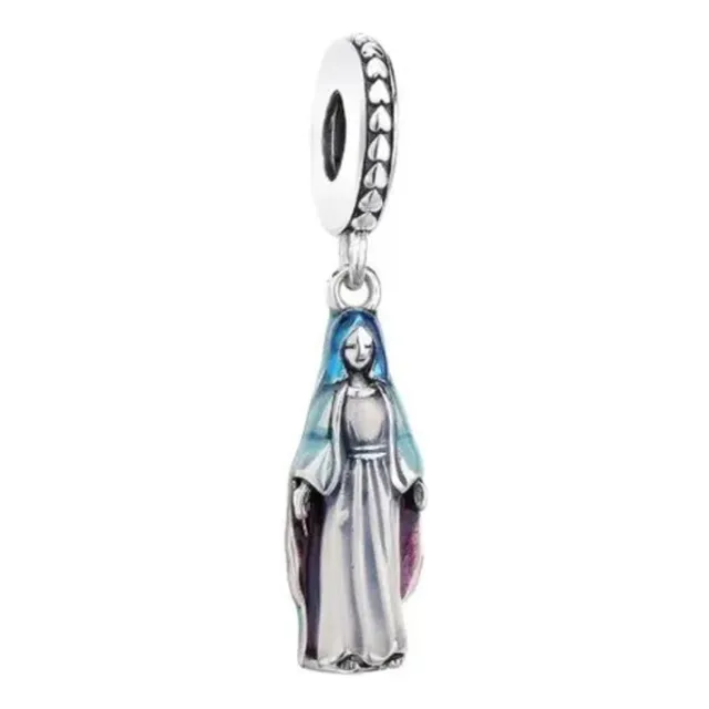 Dije Charm Virgen De Guadalupe María Plata S925 Original