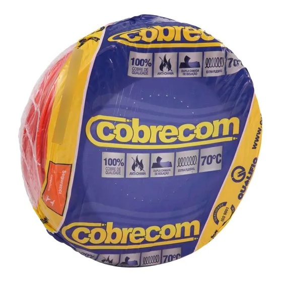 Cabo Fio Elétrico Flexível 6mm 50 Metros Colorido Inmetro