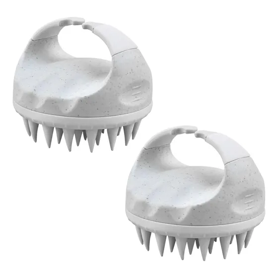 Cepillo Masajeador De Cuero Cabelludo Silicona Ducha 2pzs
