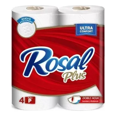 Papel Sanitario Rosal Plus 180 Hojas Bulto 48 Rollos