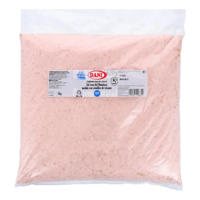 Sal Rosa Del Himalaya Dani Marina Fina Bolsa 5kg Con Sésamo