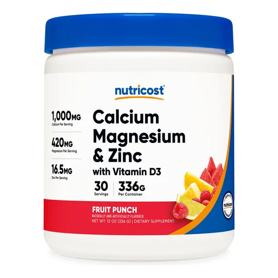 Suplemento Nutricost De Calcio, Magnesio Y Zinc Con Vitamina