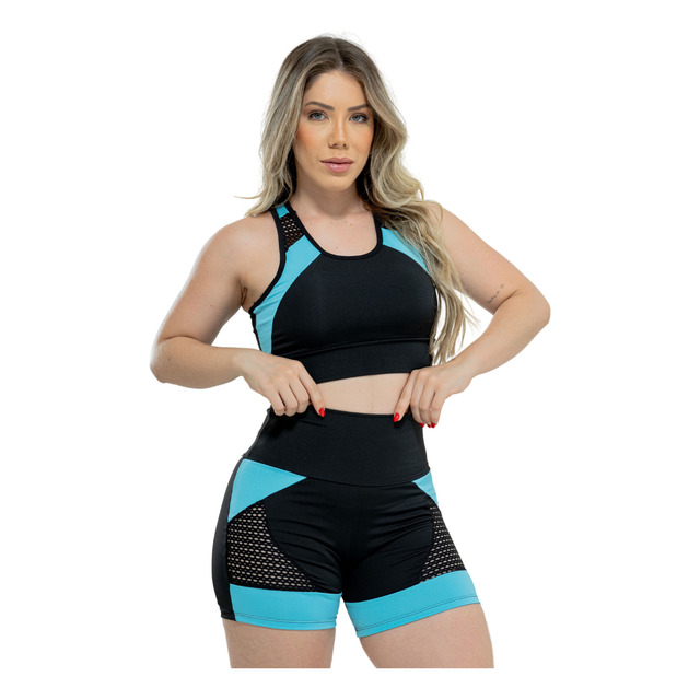 Conjunto Fitness Academia Feminino Zero Transparência Treino Conjunto Fitness Academia Feminino Zero Transparência Treino