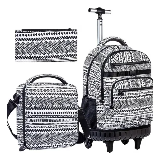 Morral Grand Maleta Escolar D Ruedas Con Lonchera Cartuchera