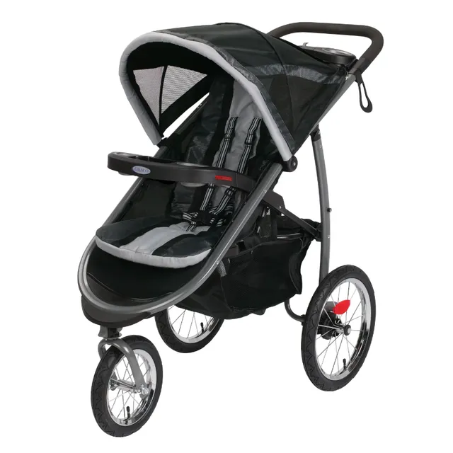 Carriola para correr Graco FastAction Fold Jogger Click Connect Crossover 1934714 negro/gris con chasis color gris