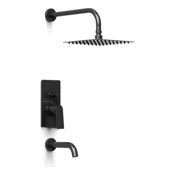 Hidromet Raptor Monocomando Ducha C/transfe Black Color Negro Mate