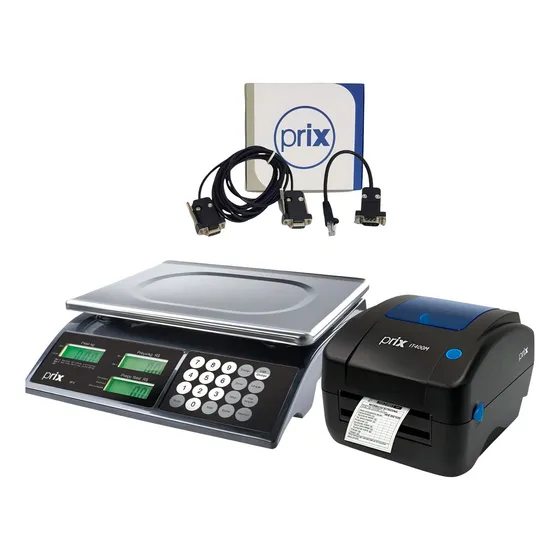 Balança Da Toledo Prix 3 Fit 32kg + Etiquetadora It400m Cor Preto 127/220V