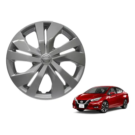Copa Tapón De Rin 15 Para Nissan Versa Plateado
