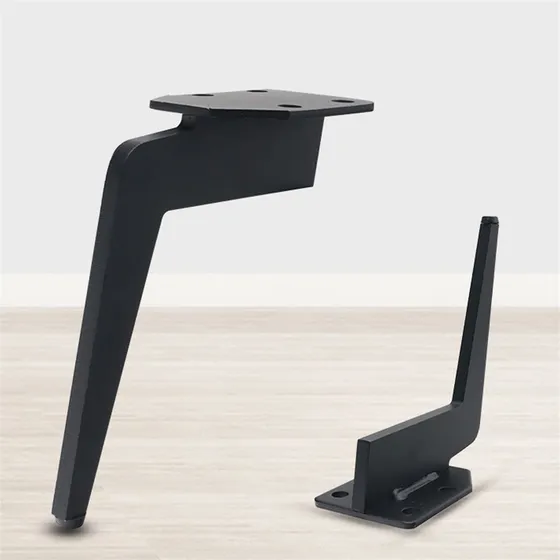 4 Pata Muebl Engrosada Mesa Centro Metal Negro 15 17 Cm Para