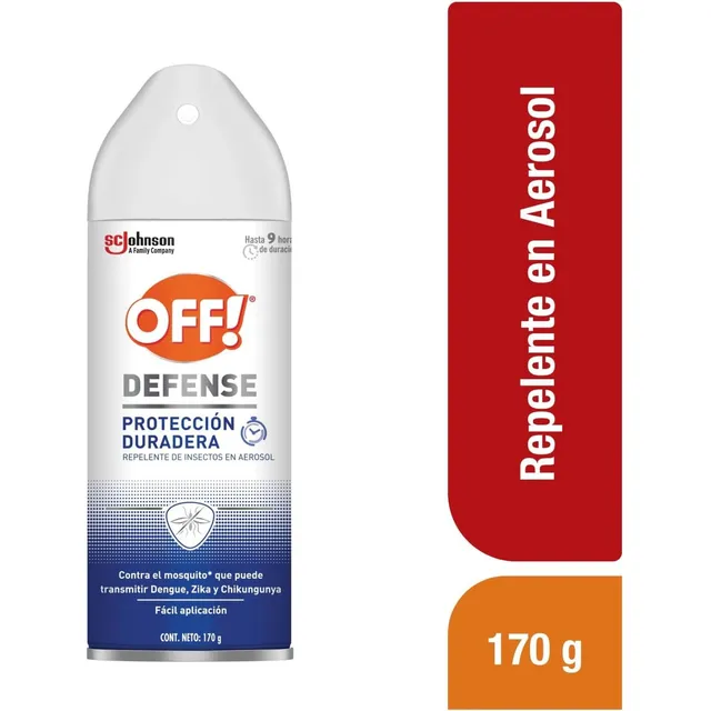 Repelente de Mosquitos en Aerosol OFF Defense Protección Duradera 170g