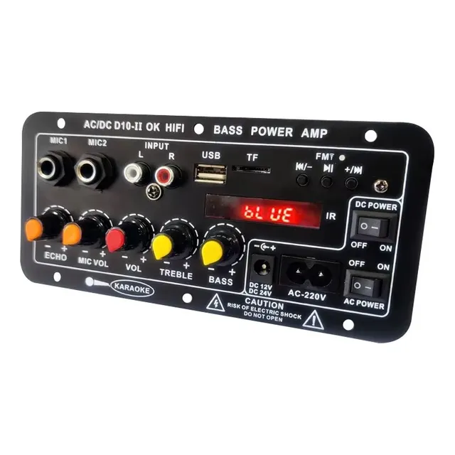 Modulo Tarjeta Amplificador Fm Bluetooth Usb Microfono Karao
