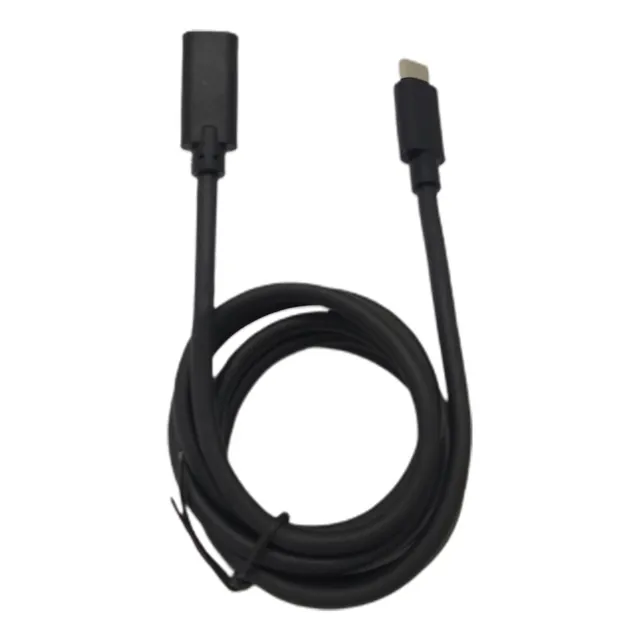 Cable Extension Usb Tipo C Hembra Macho Gen 3.2 60w 10gbps Color Negro