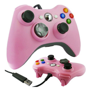 Controle Para Xbox 360 Com Fio Joystick Rosa Pc Gamer Usb Rosa Controle Para Xbox 360 Com Fio Joystick Rosa Pc Gamer Usb Rosa