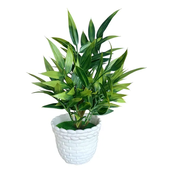 Planta Artificial Maceta Ladrillos Decorativa Interior