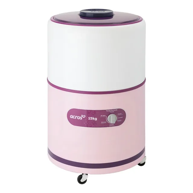 Lavadora semi-automática Acros hasta 15kg color rosa