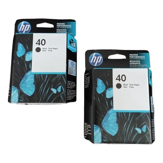 Kit 2 Cartuchos De Tinta Hp 40 Negro Original, Deskjet 1200