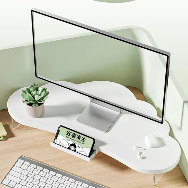 Soporte Monitor Esquina Diseño Nube Para Computadora Estante