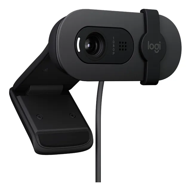 Webcam Full Hd Logitech Brio 100 - Grafite Webcam Full Hd Logitech Brio 100 - Grafite