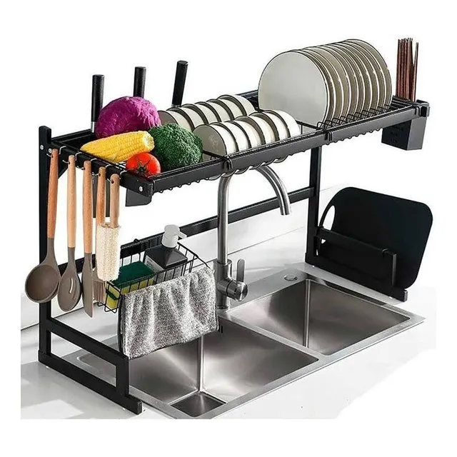 Escurridor De Platos 85 Cm Acero Inoxidable Cuchillos Tabla