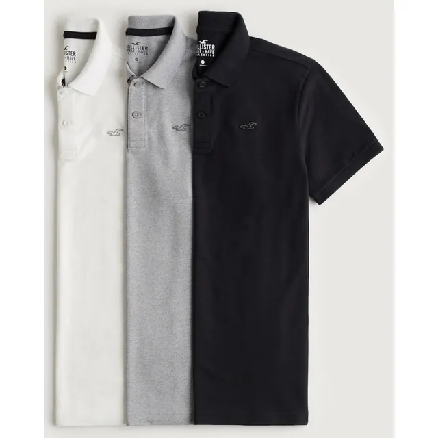 Chemise Hollister De Caballeros, Gris Y Negra, Tasa Bcv