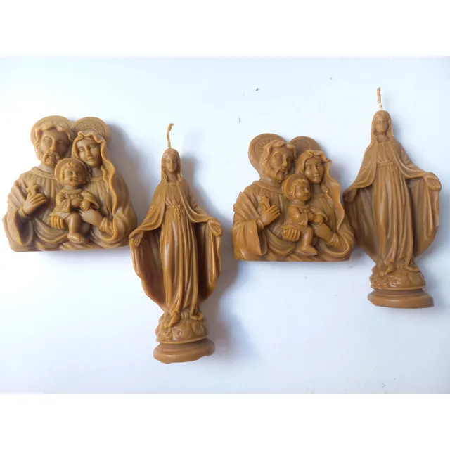 Figuras Religiosas En Cera De Abejas Decoración Velas
