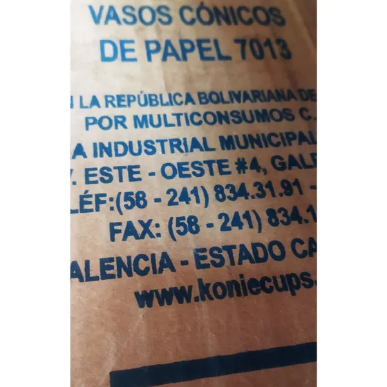 Cajas De Vasos Cónicos Parafinados