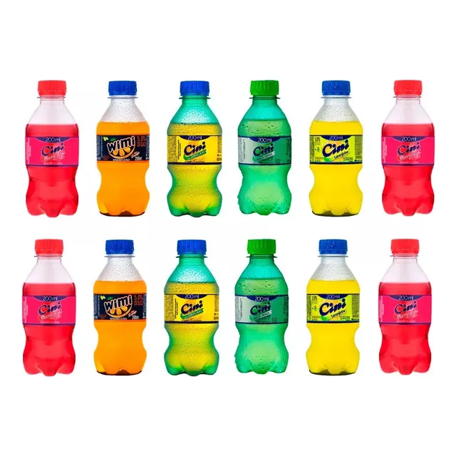 Refrigerante Cini 200 Ml Mix 12 Un Framboesa Maça Laranja