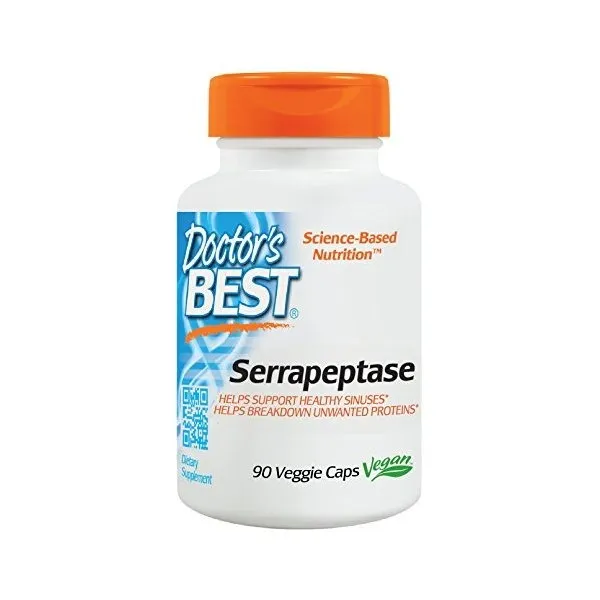 Mejor Del Médico Serrapeptasa, No-gmo, Vegano, Sin Gluten, S