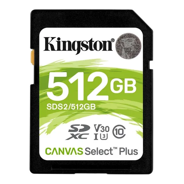 Tarjeta de memoria Kingston SDS2/512GB Canvas Select 512GB