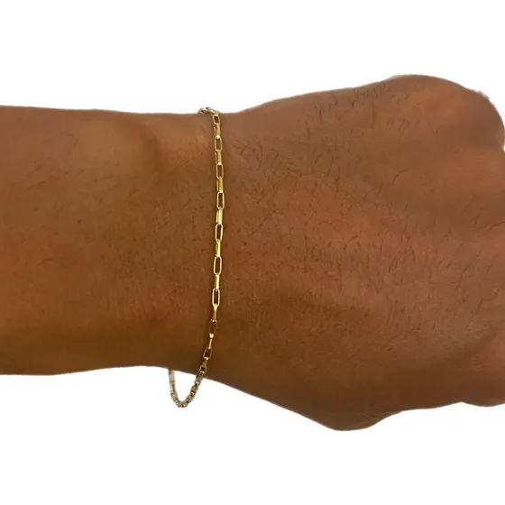 Pulseira Ouro 18k 750 Vitalícia Comprimento 21 Cm Cor Dourado