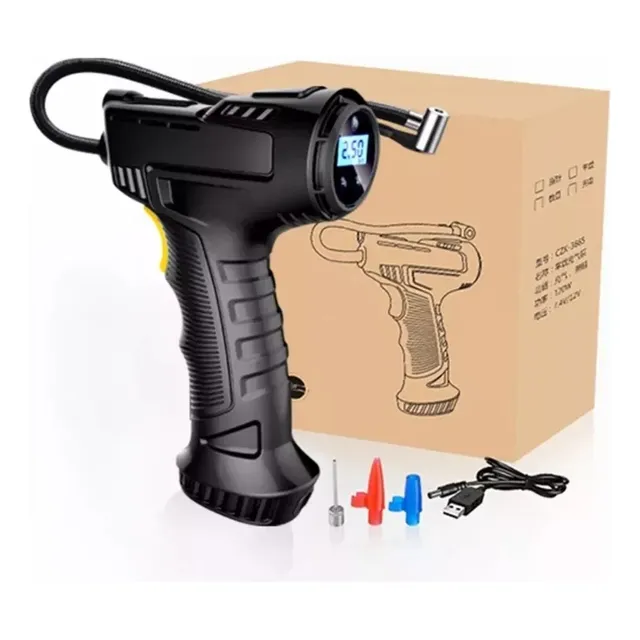 Inflador  Llantas Compresor Inalámbrico Carro Portátil  12v