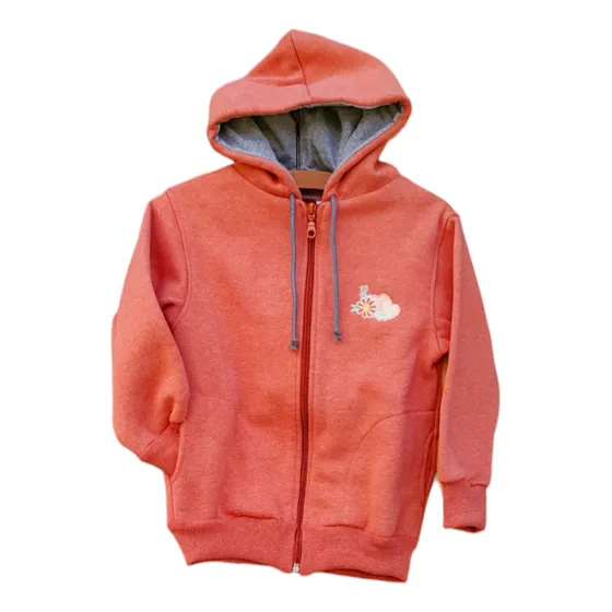 Campera Tiki Felpa Niña Infantil Terracota Talles 2 Al 16