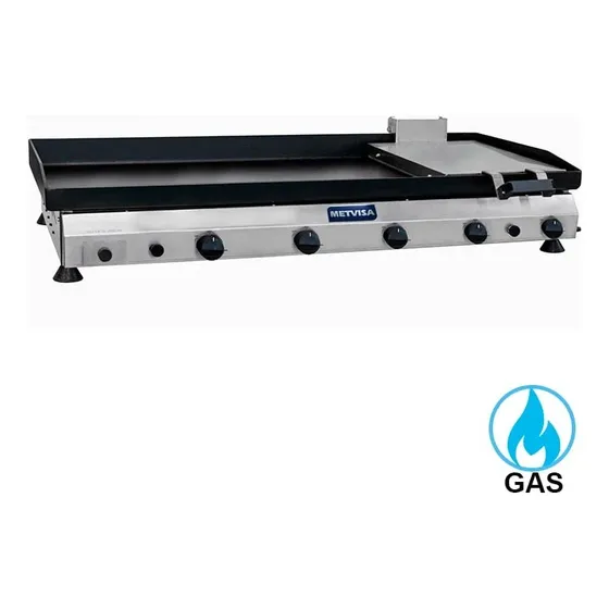 Plancha  Industrial De 121 Cm Con Prensador A Gas Hamburgues