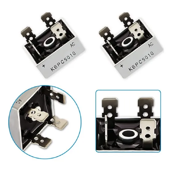 Puente Rectificador Kbpc5010 50a 1000v Monofásico 4 Pines