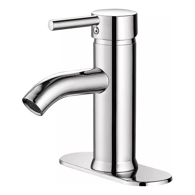 Banna Lavabo Grifo Baño Llave Monomando Fregadero Inoxidable,con Base, Con Manguera, Grifo Para Fregaderos De 1 A 3 Orificios(plateado)
