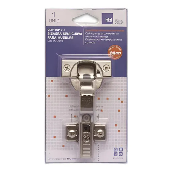 Bisagra Con Plancheta Cliptop 110° Blumotion Semicurva Blum