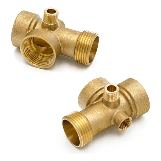 Conexión Tee 5 Vias Para Bomba Hidroneumatico Bronce Griven