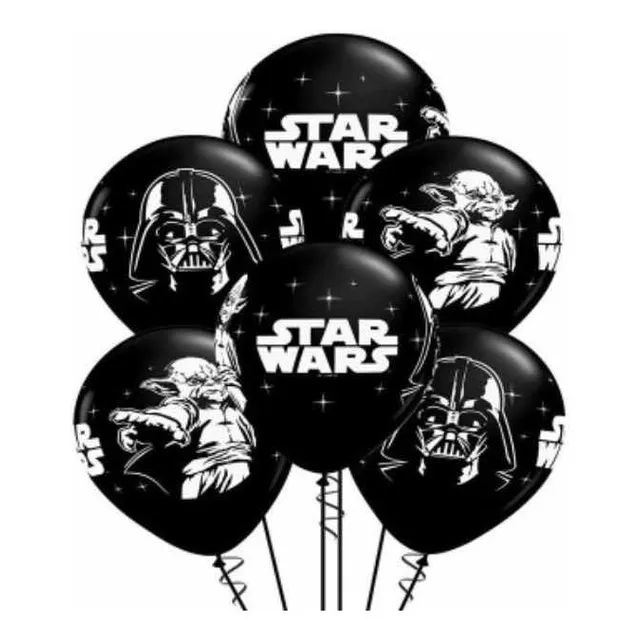 Set De Quince Globos Látex Star Wars