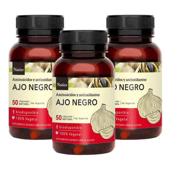 Pack Natier Ajo Negro 150 Caps Presión Arterial Antioxidante