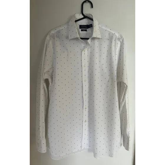 Camisa Polo Ralph Lauren Blanca - Talla L - Strecht