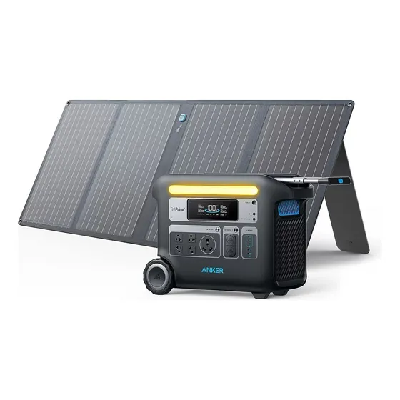 Kit Generador Anker Solix F2000 2048wh + Panel Solar 100w