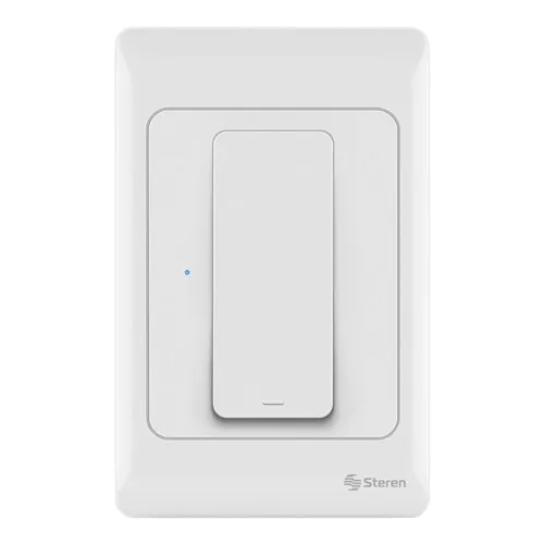 Swiche Sencillo Inalambrico Wi-fi Steren (shome-115) Color Blanco Corriente nominal 10 A Voltaje nominal 110V