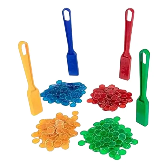 100 Fichas De Color Plásticas 15mm Educativas Bingo + Iman