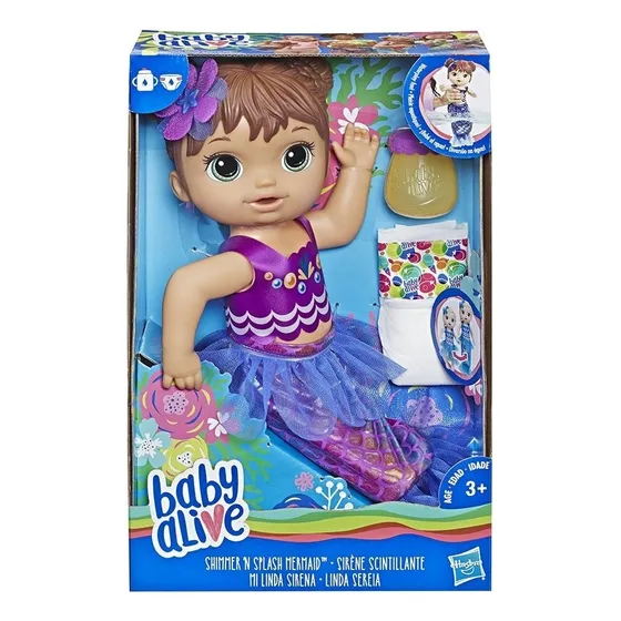 Boneca Baby Alive - Linda Sereia - Morena - E3691 - Hasbro