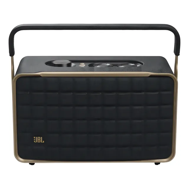 Bocina JBL Authentics 300 portátil con bluetooth y wifi negra 120V
