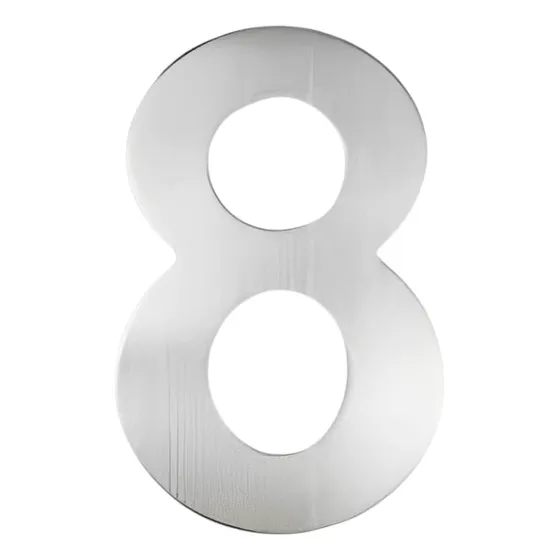 Numero 8  Metálico De Casa 8cm Hr-m5532.