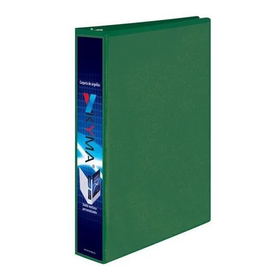 Carpeta De Vinil Basica Arillo En O De 1 Pulgada Color Verde